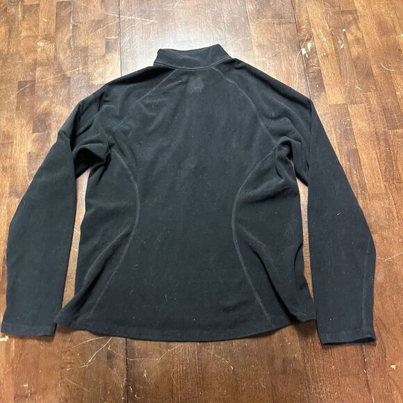 EDDIE BAUER First Ascent Sweater Women L Black Fleece Polartec 1/4 Zip Pullover - Picture 7 of 9